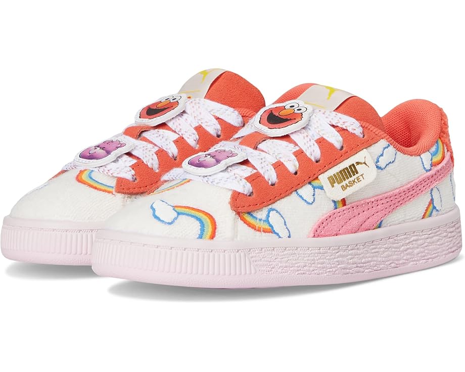 

Детские кроссовки Puma Basket Care Bears x Sesame Street (Little Kid) PUMA Kids, Frosted Ivory/Red Glamour/Pearl Pink
