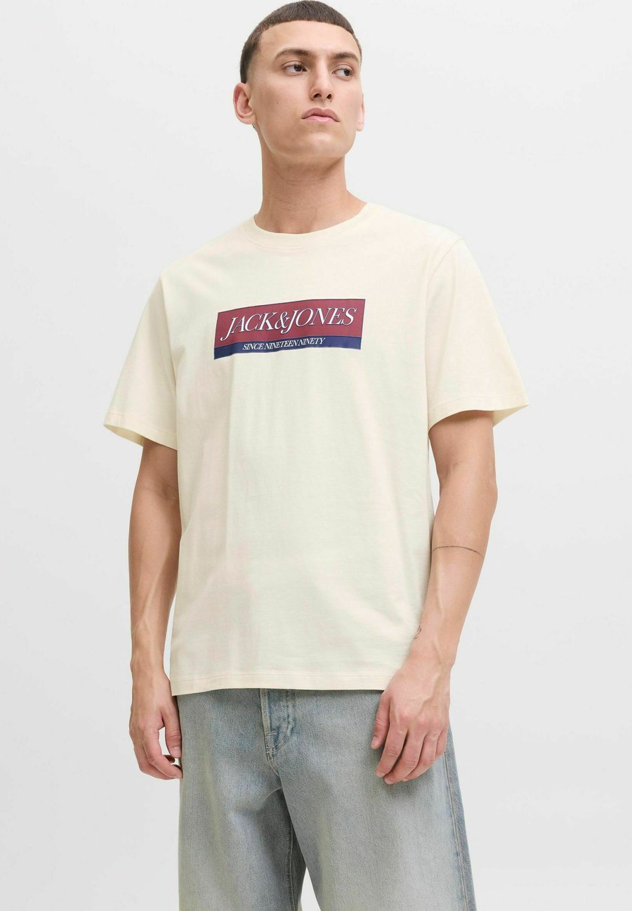 

Футболка Jack & Jones Print T-shirt, Antique White/Beige, Белый, Футболка Jack & Jones Print T-shirt, Antique White/Beige