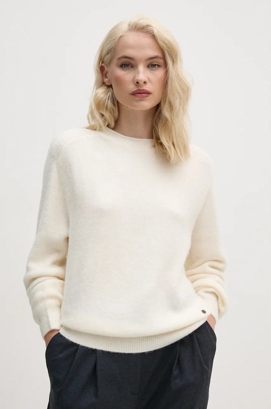 

Свитер с добавлением шерсти IRMA с круглым вырезом Pepe Jeans, бежевый