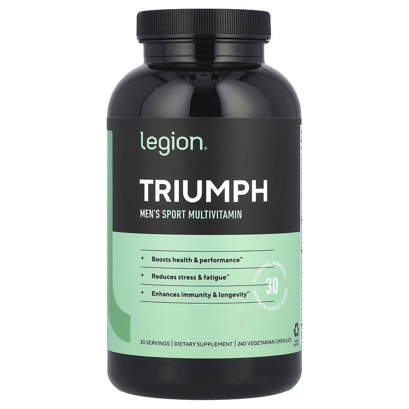 

Legion Athletics, Triumph, мультивитамины для мужчин, 240 вегетарианских капсул
