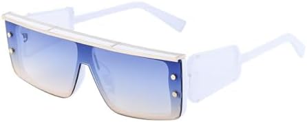 

Прямоугольные солнцезащитные очки в стиле стимпанк для женщин, модные маленькие солнцезащитные очки для мужчин, цельные солнцезащитные очки в стиле панк, C9 синий MTZJH, One Color