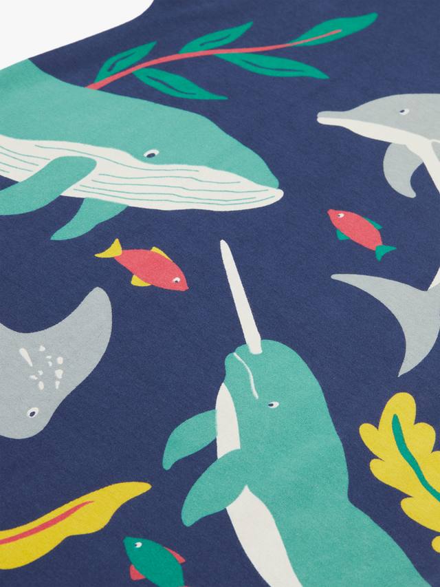 Детское платье Bonnie из органического хлопка Frugi, Navy Blue/Sealife — фото 2