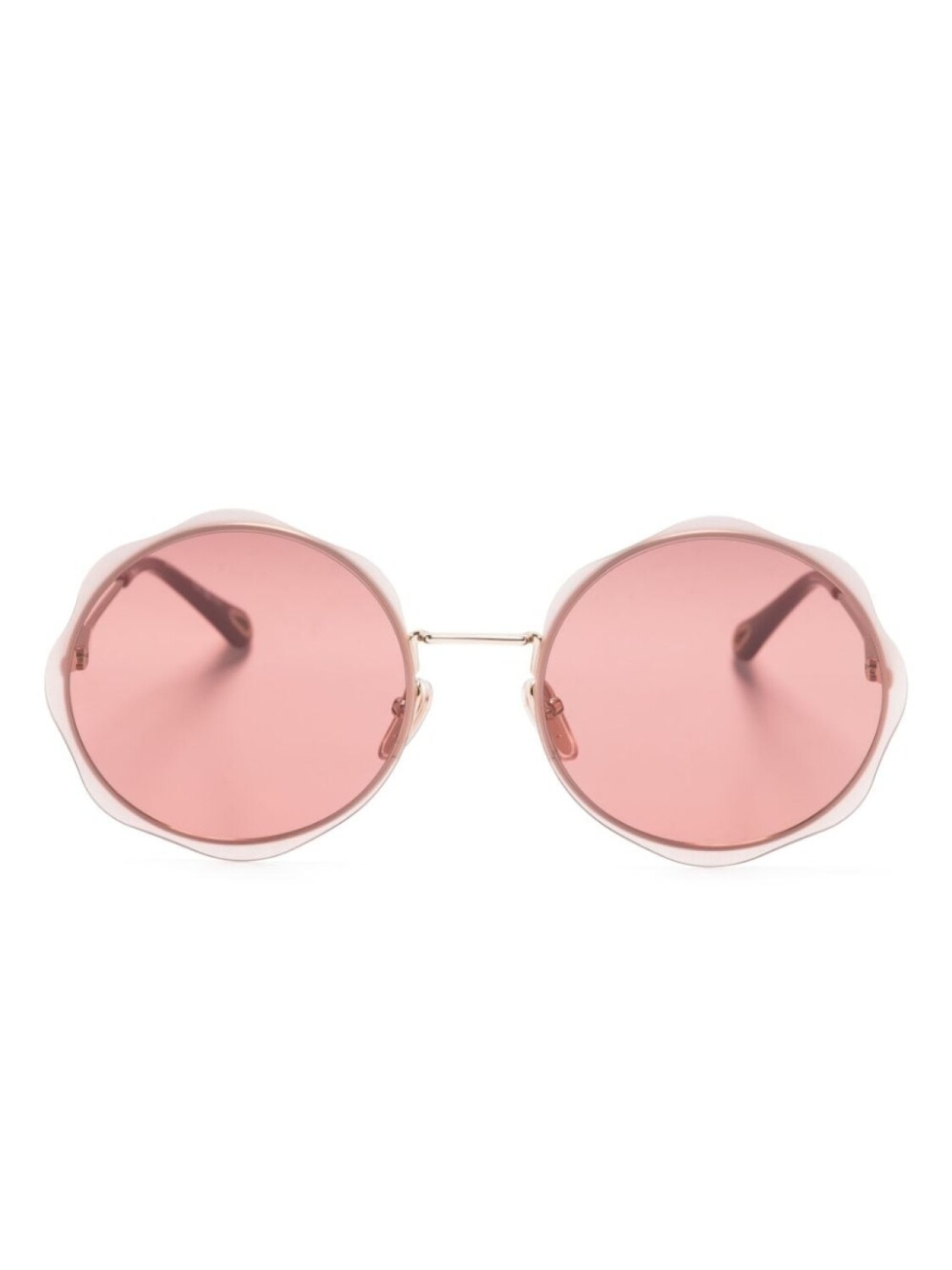 

Chloé Eyewear солнцезащитные очки Honoré с фестонами, красный