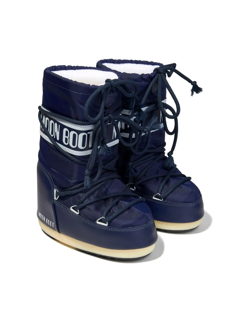 Сапоги на шнуровке с логотипом Moon Boot Kids, синий — фото 2