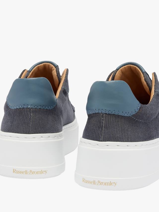 Повседневные кроссовки Park Mid Corduroy Flatform Mid Laceless Russell & Bromley, Blue — фото 4