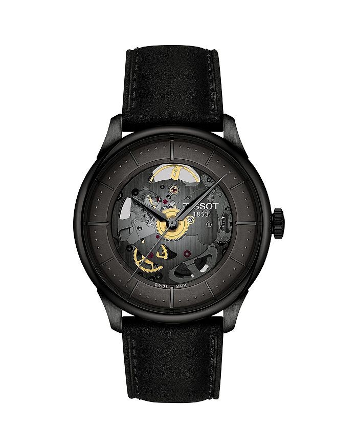 

Часы Tissot Chemin des Tourelles Powermatic 80 Skeleton, 39 мм, серый