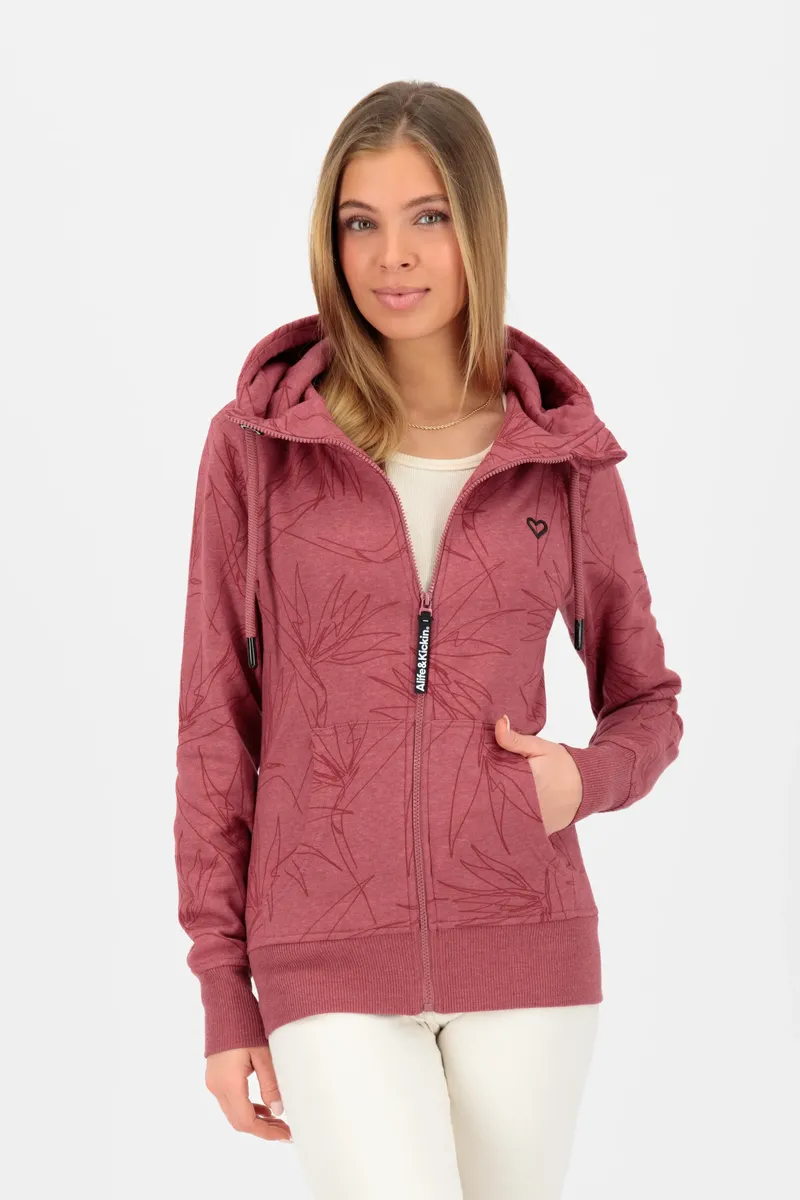 

Толстовка с капюшоном Alife & Kickin "YasminAK B Hooded Sweat Jacket Women", цвет Cranberry Juice Melange