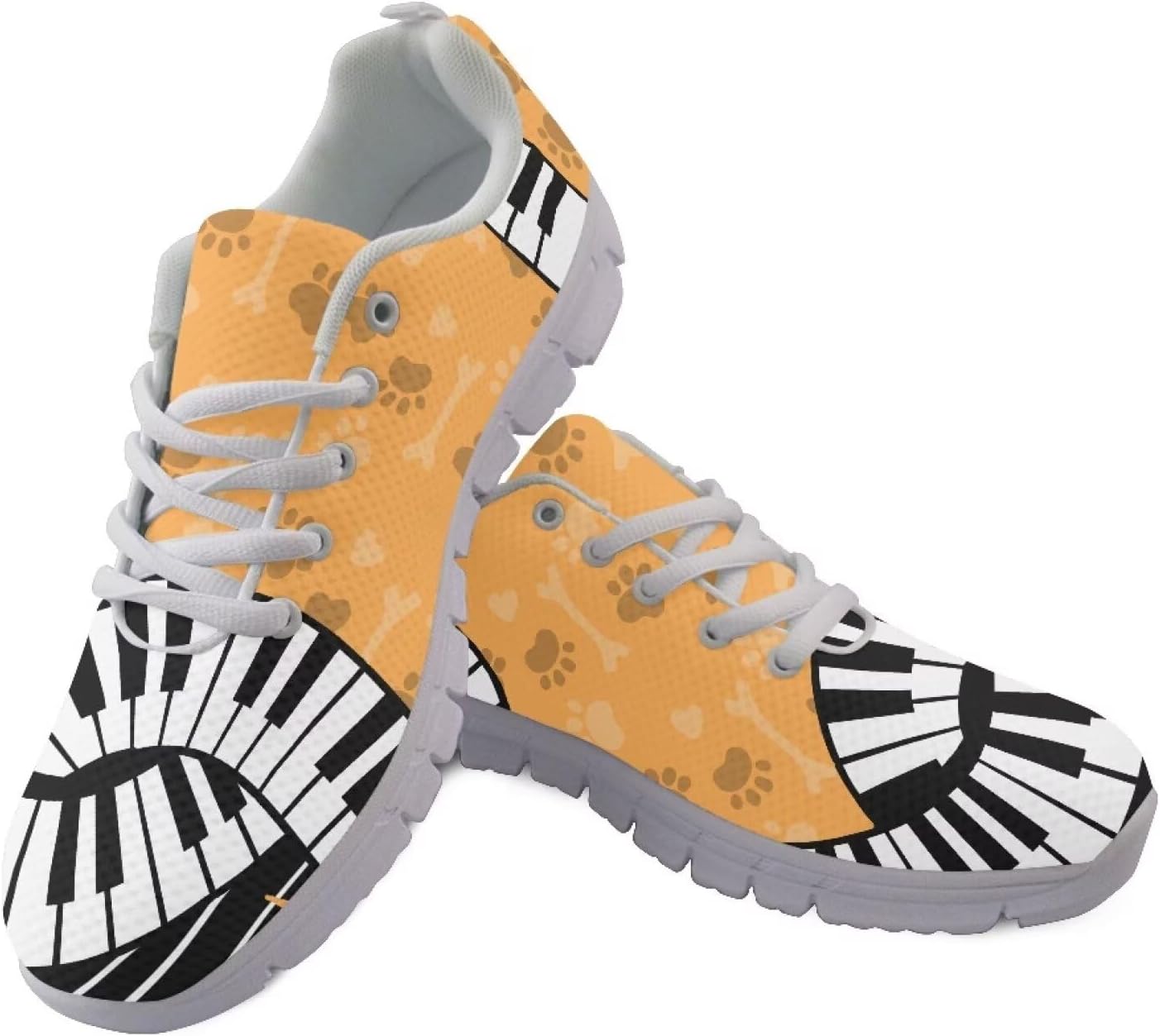 

Кроссовки AmzPrint для мужчин с анималистичным принтом и белой подошвой, обувь для бега и тенниса, кроссовки, размеры 6.5-13.5 US