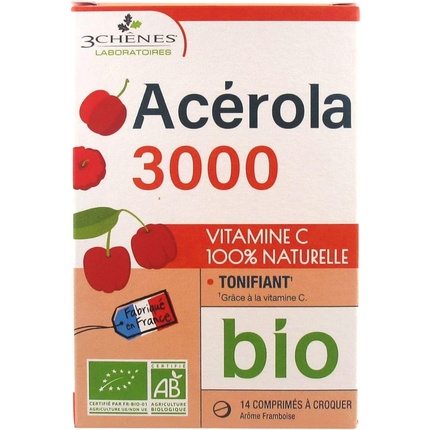

Acerola 3000 Organic Усилитель энергии и поддержка иммунитета 3 Chênes