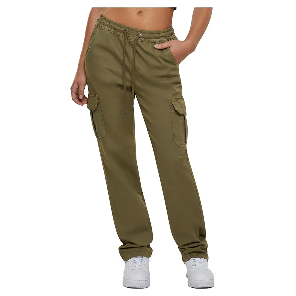 

Брюки карго Urban Classics Twill high waist, зеленый