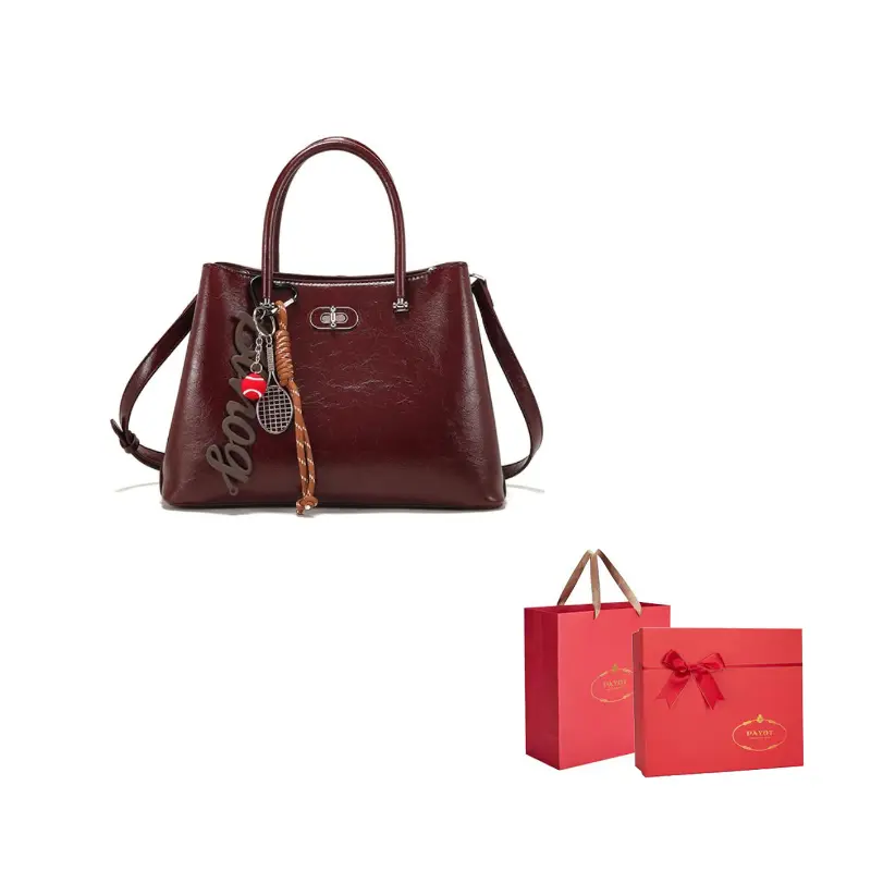 

PAYOT Микрофиберовая искусственная кожаная сумка через плечо, Burgundy