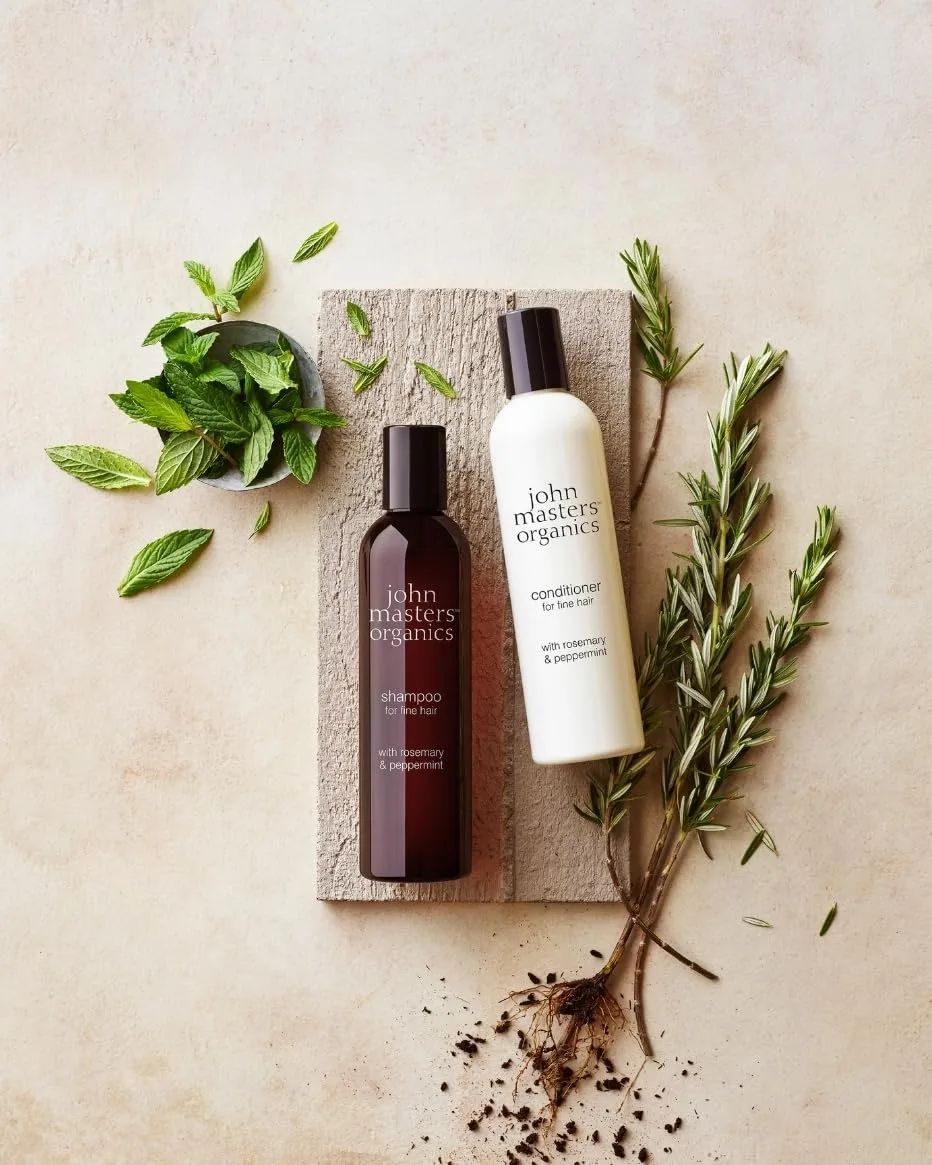 John Masters Organics | Кондиционер для придания объема с розмарином и мятой | Для тонких волос | Объем | Без силиконов и парабенов | Натуральный уход за волосами (450 мл) — фото 2