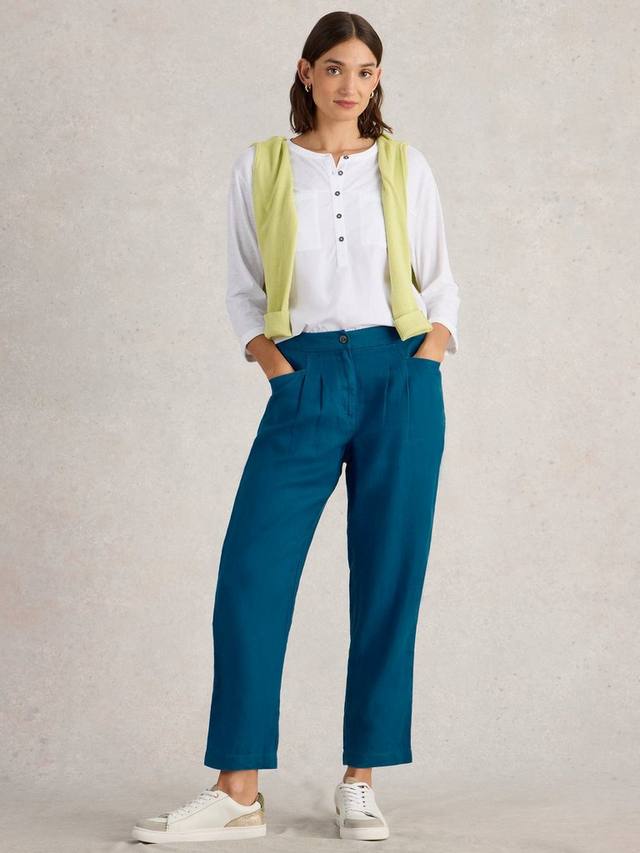 

Брюки из чистого льна rowena White Stuff, цвет Bright Blue