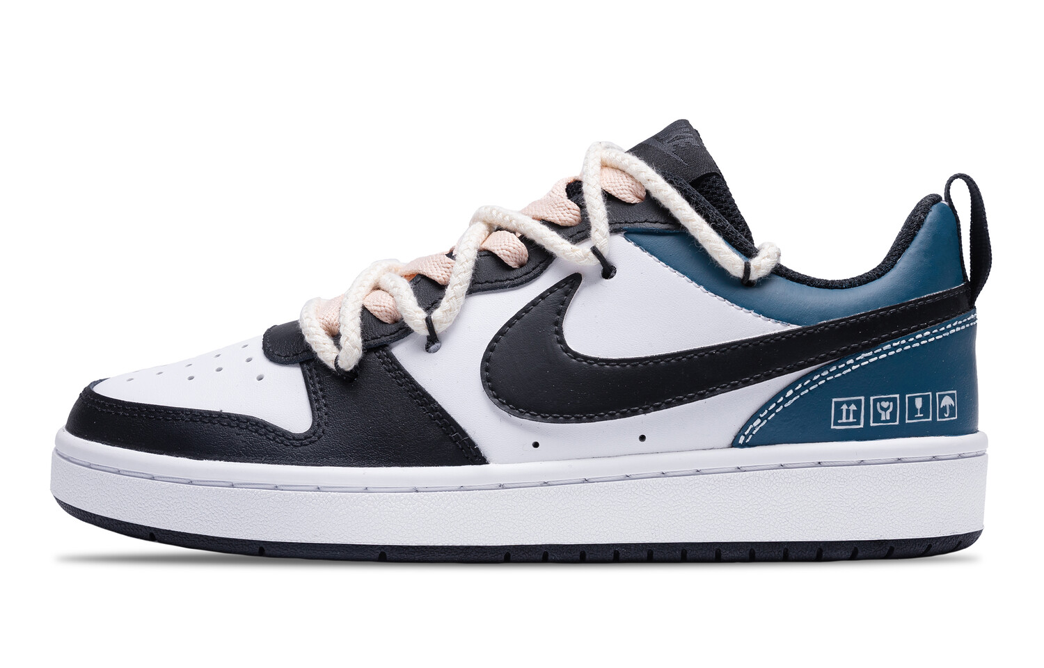 

Кроссовки Nike Court Borough Skateboarding Shoes Women's Low-top Blue/black/white, черный