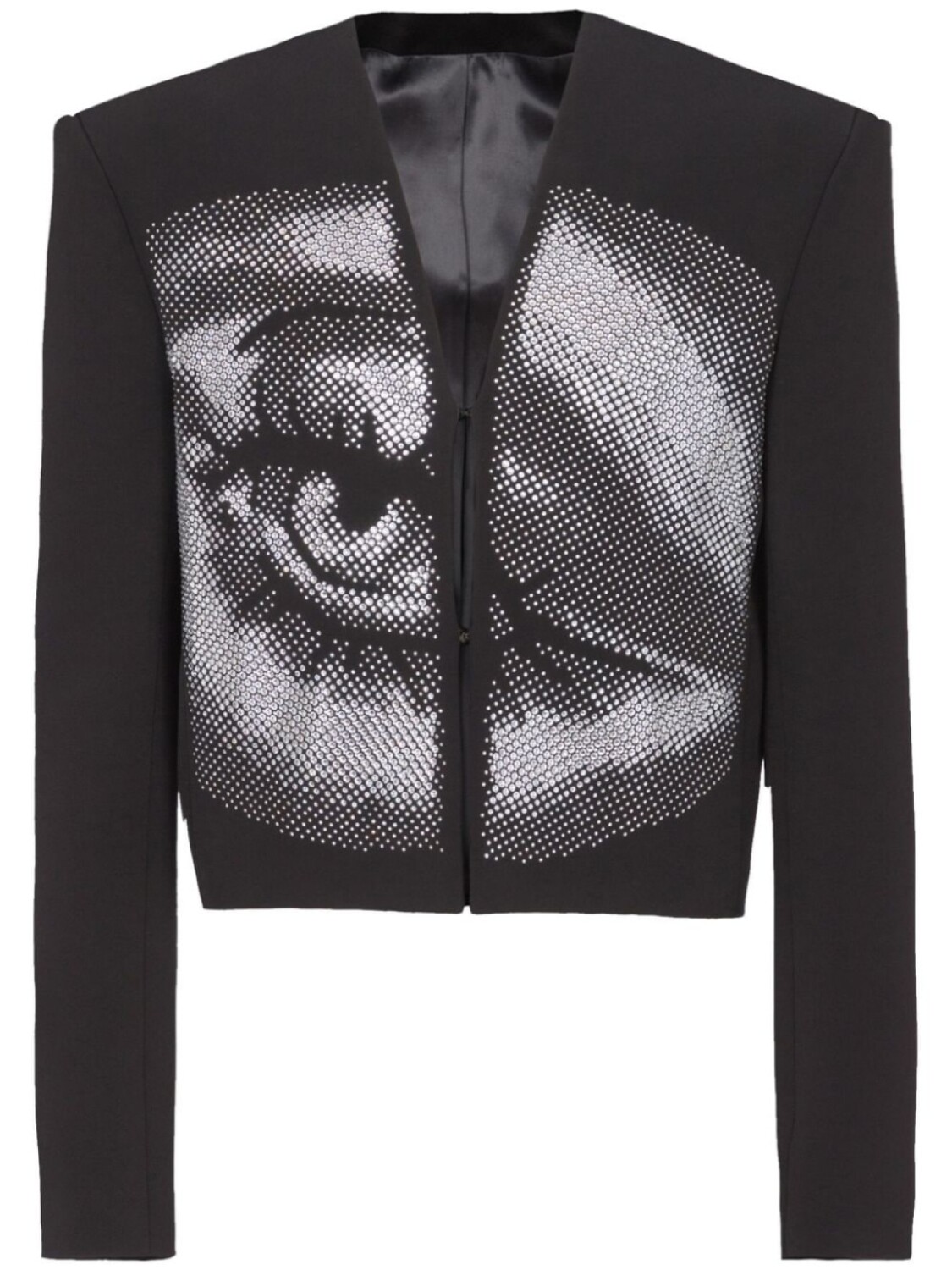 

Balmain укороченная креповая куртка, черный