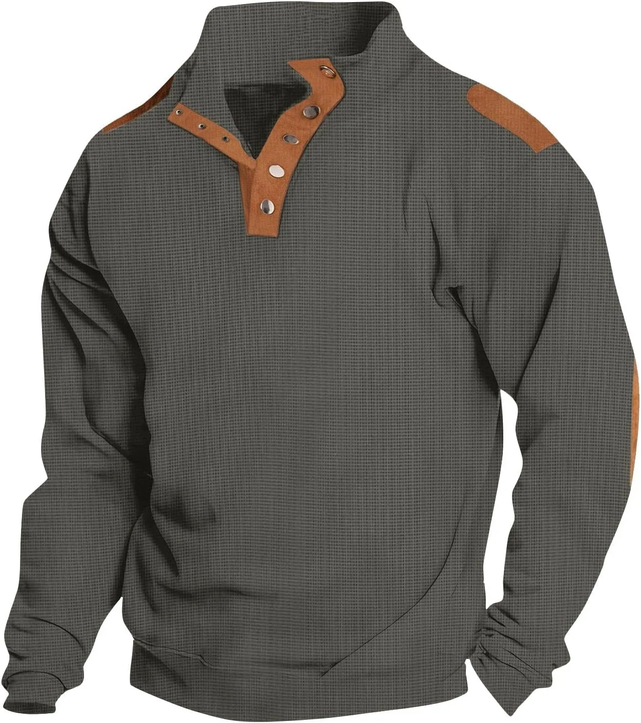

Мужская футболка-поло с длинным рукавом RTRDE, Solid Color Waffle Knit, размеры M-3XL