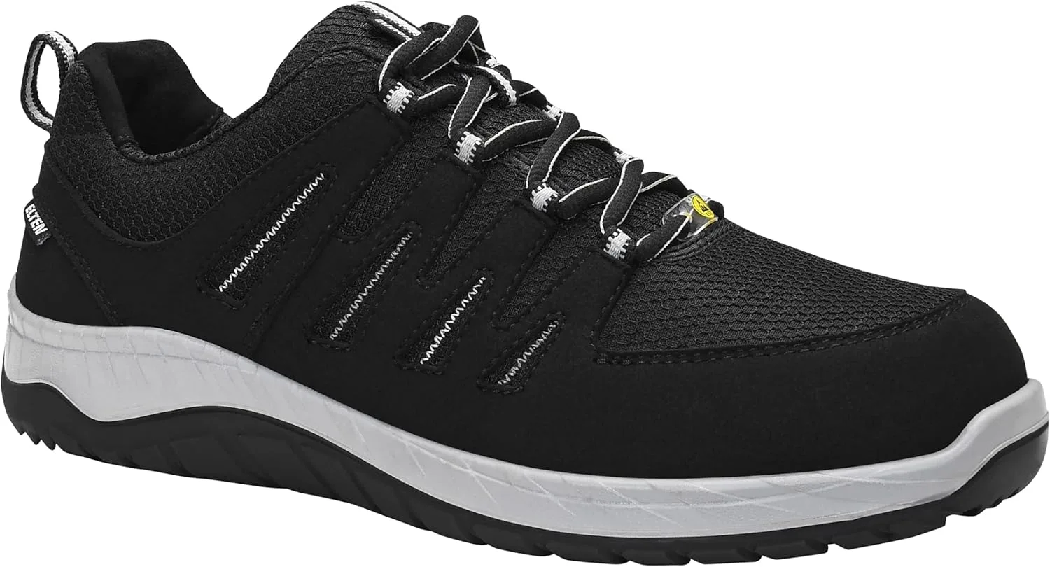 Защитные ботинки ELTEN Maddox W Black-Grey Low ESD S3S, женские и мужские, текстильные, со стальным защитным носком, легкие, спортивные, черный