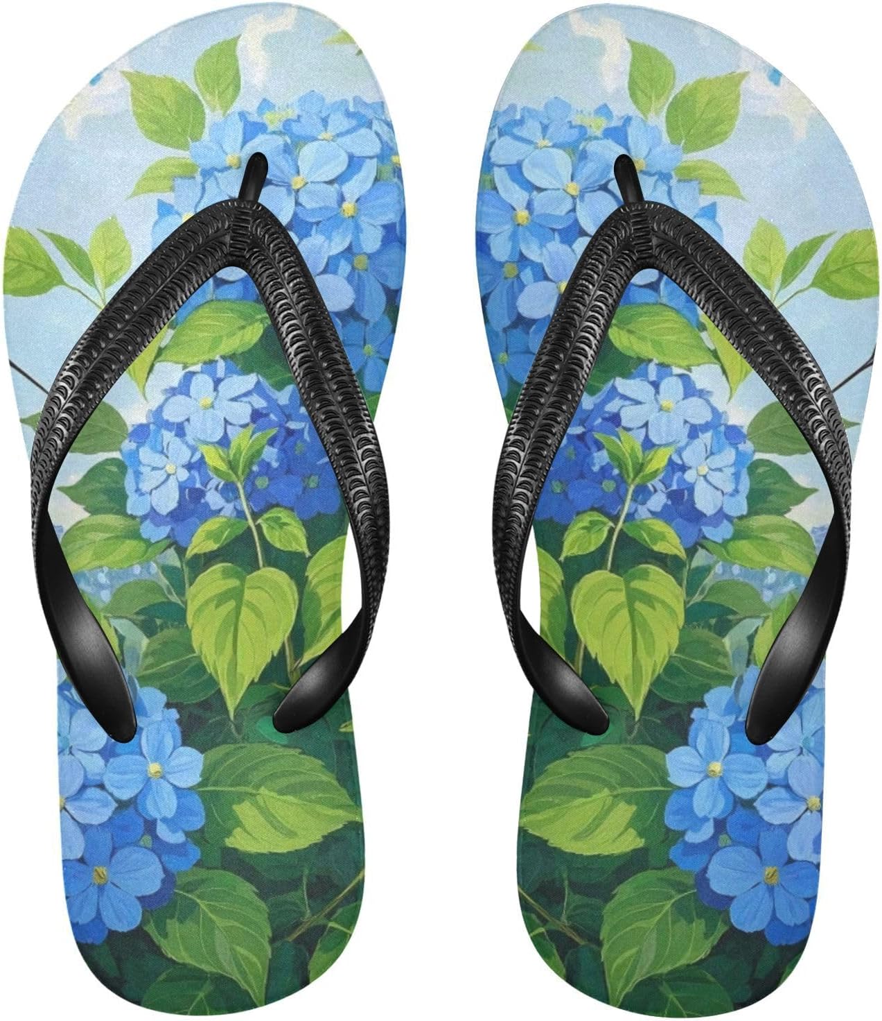 

Женские и мужские вьетнамки MNSRUU винтажные с цветочным узором и цветами вишни, женские сланцы, мужские сандалии, шлепанцы для душа, летние нескользящие пляжные и для бассейна, XXL, Hydrangea A17575