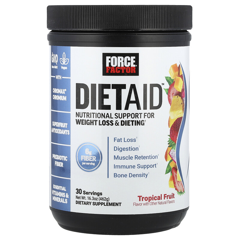 

Force Factor, DietAid , тропические фрукты, 462 г (16,3 унции)