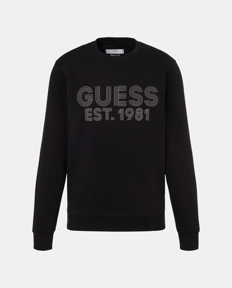 

Мужская толстовка с логотипом спереди Guess, черный