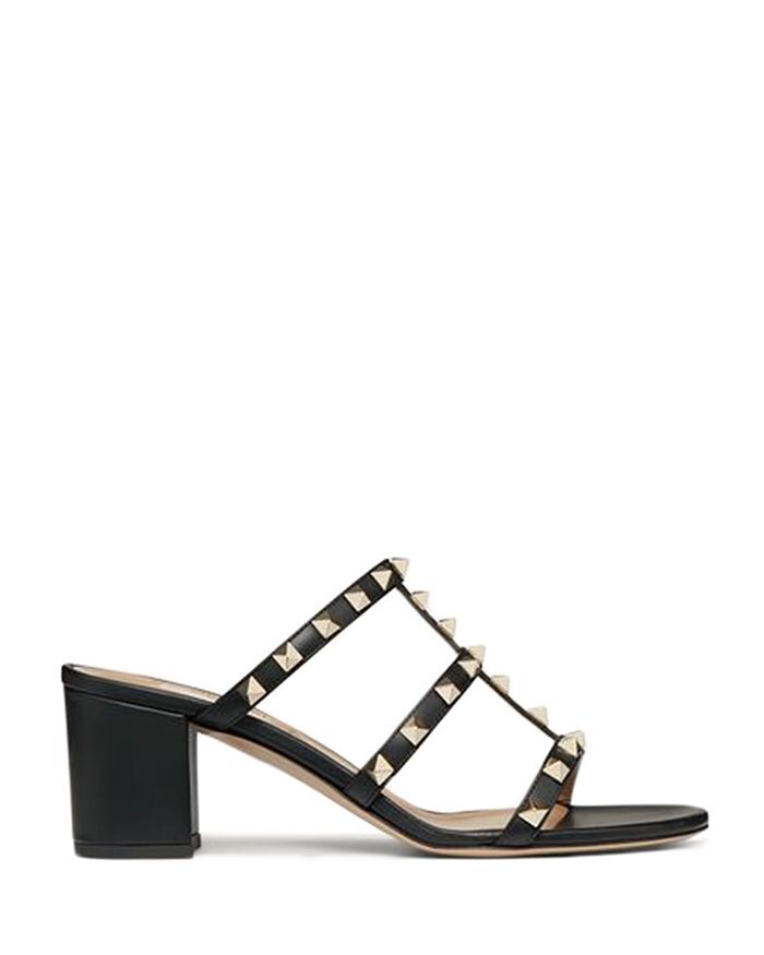 

Женские шлепанцы Rockstud на блочном каблуке Valentino Garavani