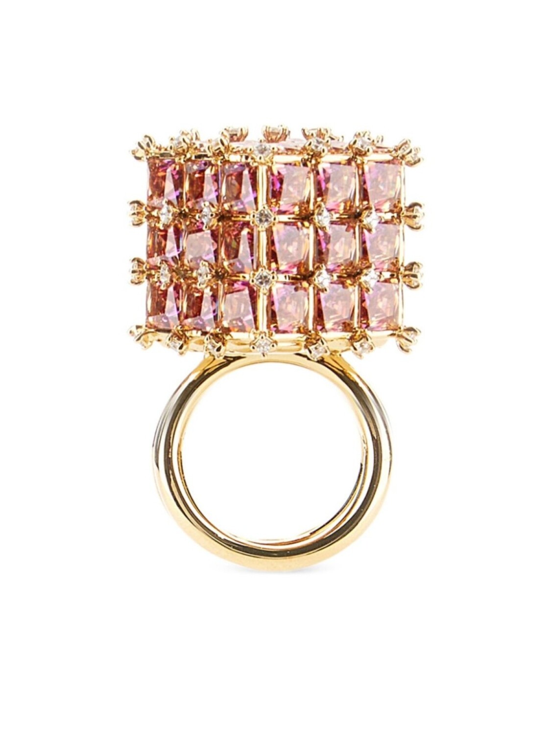 

Кольцо для коктейля Curiosa Swarovski, розовый