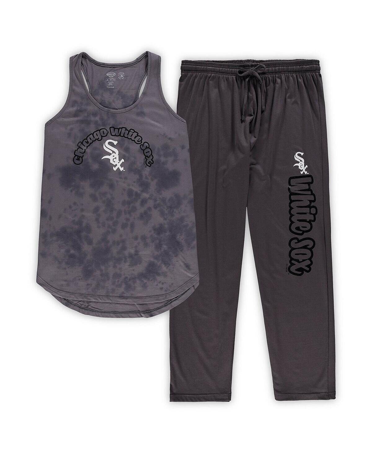 

Женский темно-серый комплект из трикотажной майки и брюк Chicago White Sox размера плюс Concepts Sport