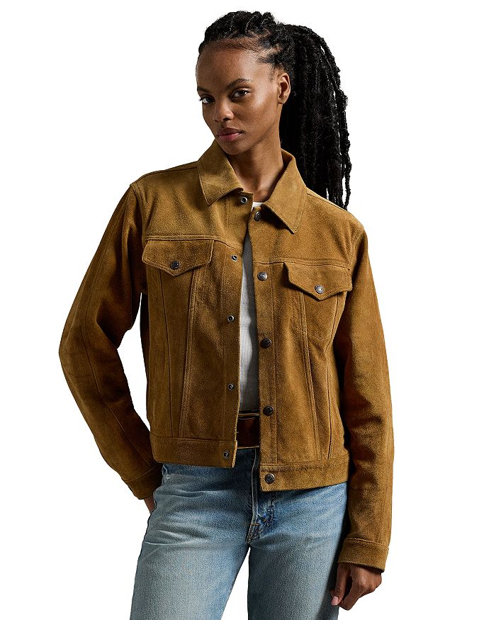 

Куртка дальнобойщика Lauren Ralph Lauren Suede, коричневый/бежевый