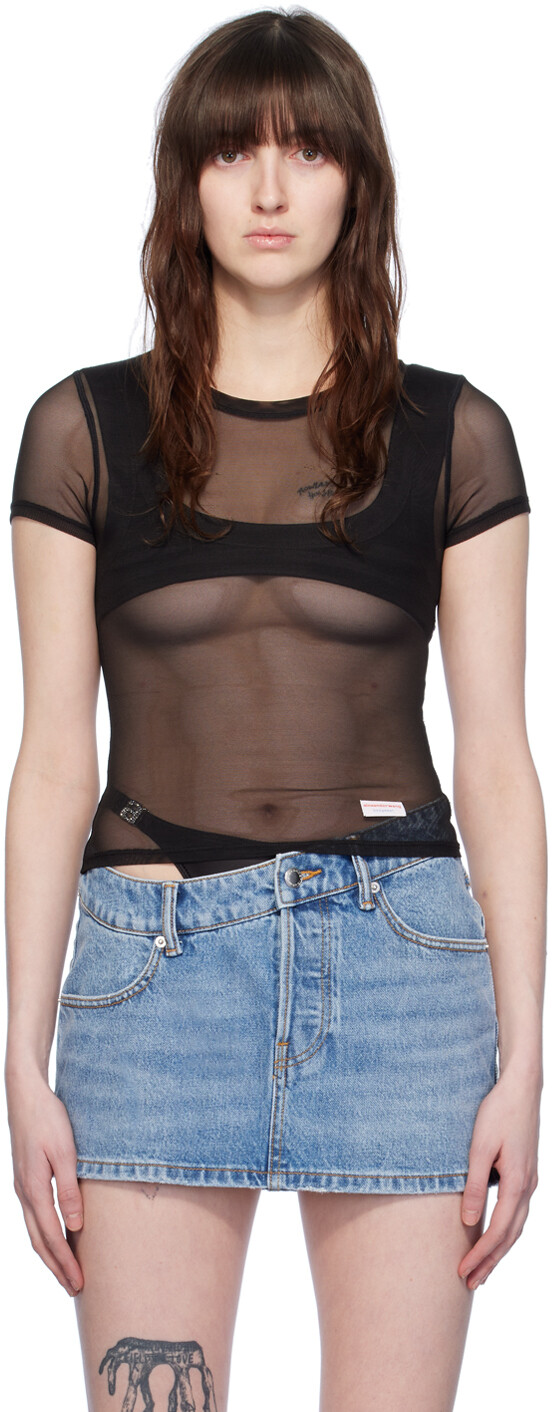 

Черная футболка с круглым вырезом Alexander Wang