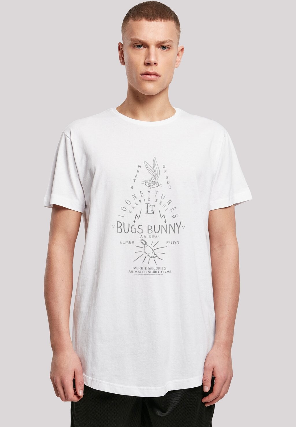 

Футболка с принтом LOONEY TUNES BUGS BUNNY A WILD HARE F4NT4STIC, белый