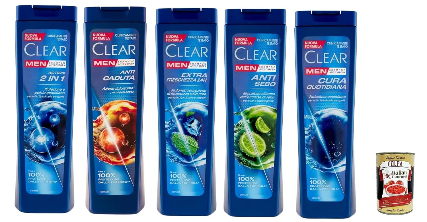 Мужской шампунь против перхоти Clear Men, набор 5 x 250 мл Italian Gourmet E.R.