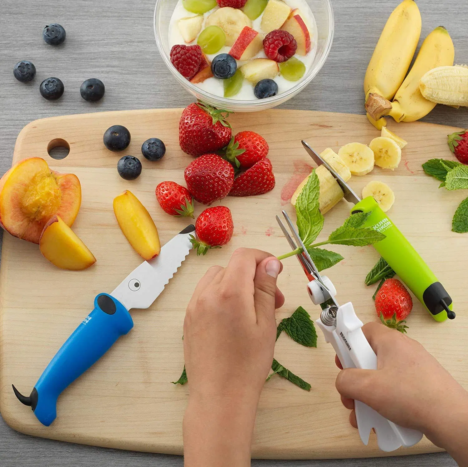 Детский кухонный набор «Kinder Kitchen Essential Set» сине-зеленый от Kuhn Rikon — фото 2