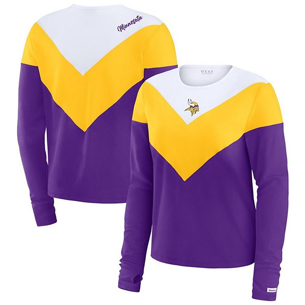 

Женская футболка с длинным рукавом Minnesota Vikings plus size chevron tri-blend бело-золотая Wear By Erin Andrews, Золотой, Женская футболка с длинным рукавом Minnesota Vikings plus size chevron tri-blend бело-золотая Wear By Erin Andrews