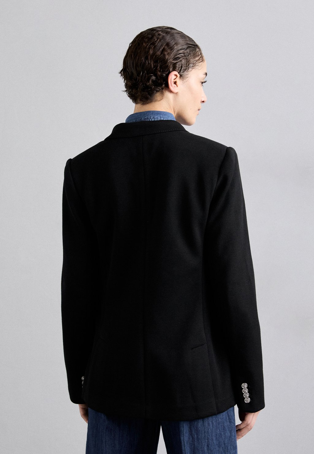 Блейзер DOUBLE BREASTED KNIT BLAZER Polo Ralph Lauren, темно-синий — фото 3