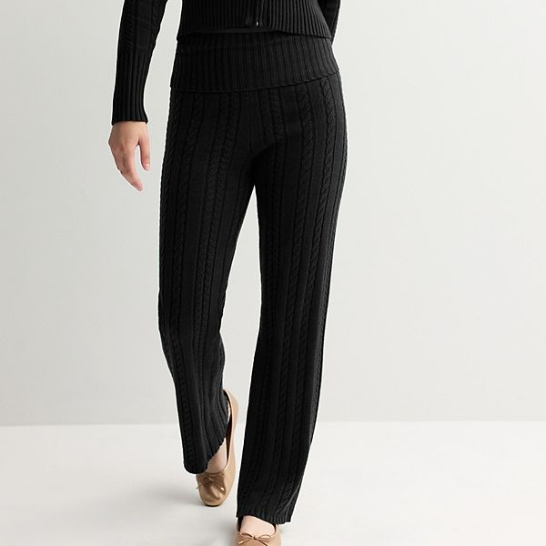 

Джинсы-свитер с отворотом Juniors Harper & Ivy, Black