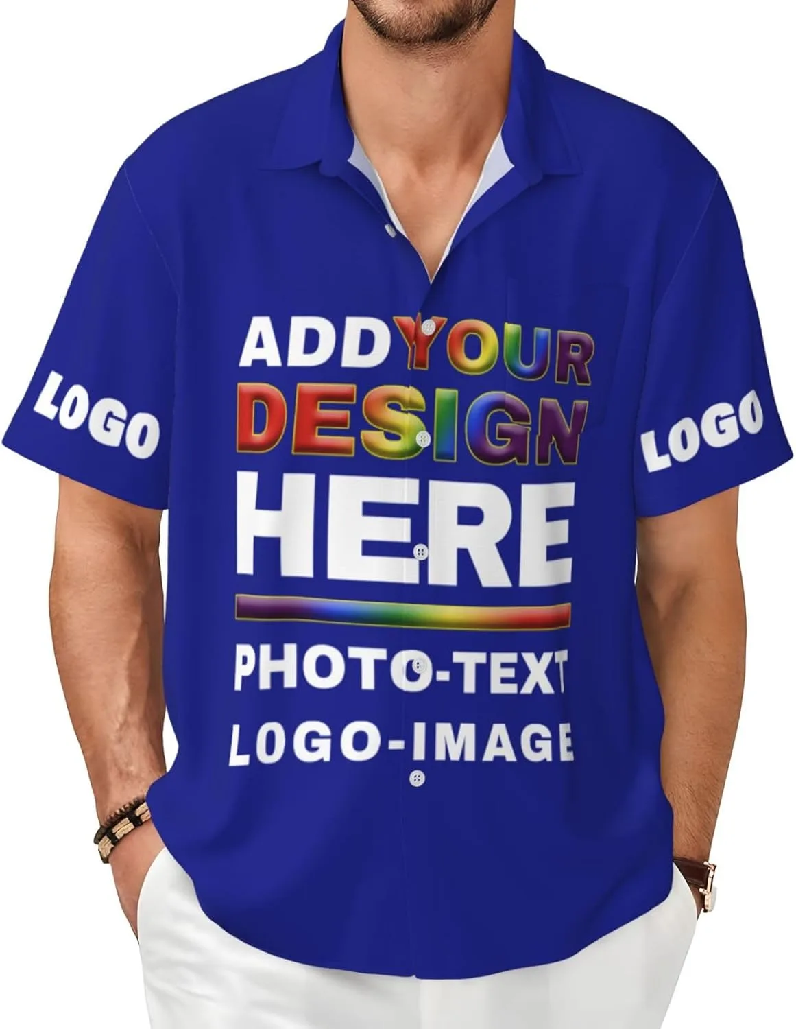 

Футболка Custom Button Up с вашим дизайном Dewckte