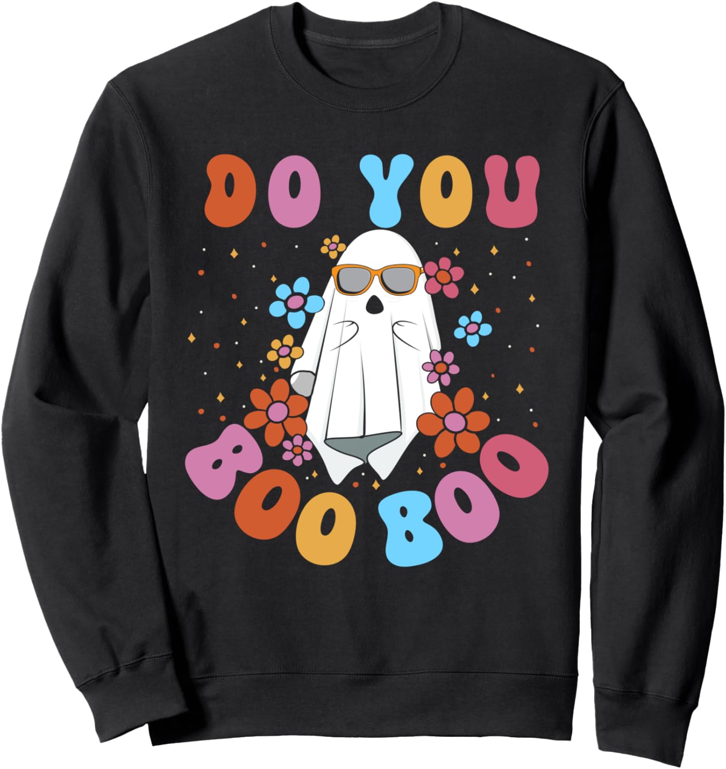 

Милый призрак. Do You Boo Groovy. Забавная толстовка на Хэллоуин для мужчин и женщин Do You Boo Boo Cute Ghost Halloween Spooky Season, черный