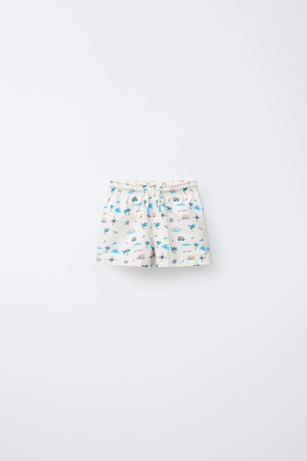 

Возраст 2-6 лет / плавательные шорты с принтом ZARA, песочный