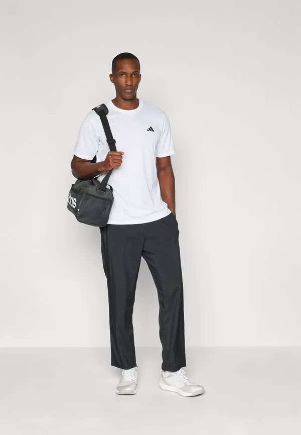 Основные брюки stanford с небольшим логотипом и открытым низом Adidas Sportswear, Black/White — фото 2