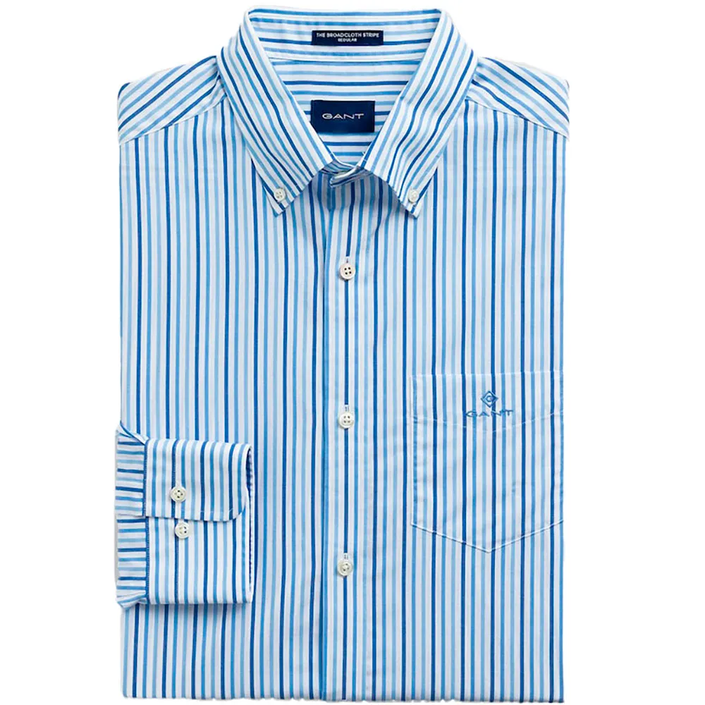

Рубашка Gant Broadcloth Stripe, синий