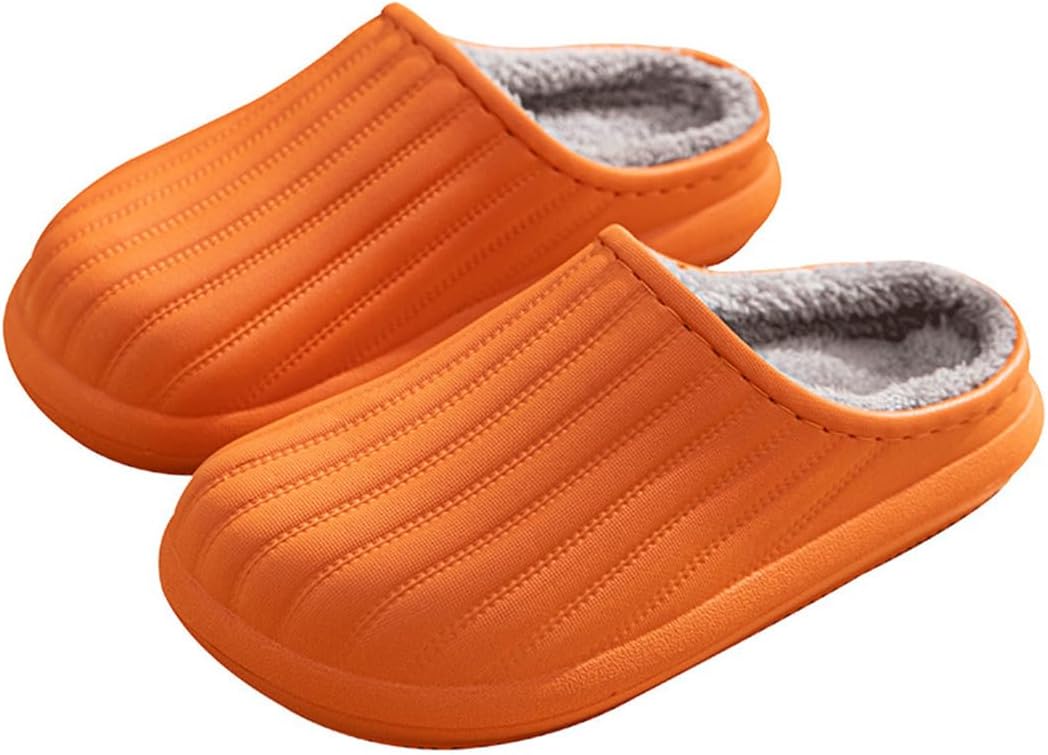 

Женские тапочки Rojeam, комфортные, водонепроницаемые, зимние, для сада, теплые домашние тапочки, для дома и улицы, для мужчин и женщин, оранжевый