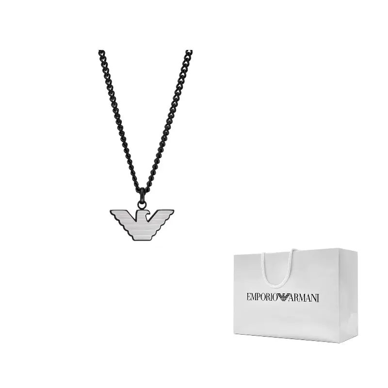 

Мужское колье EMPORIO ARMANI, черный/серебряный