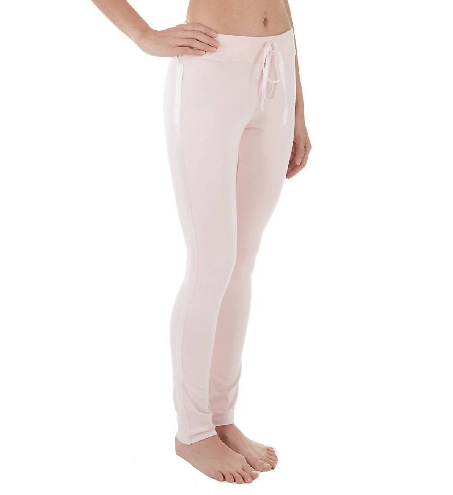 

Леггинсы Tatum French Terry с резинкой на талии в цвете Blush PJ Harlow, красный