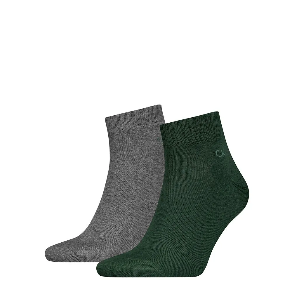 

Носки Calvin Klein 701218706 Quarter short 2 units, зеленый/серый