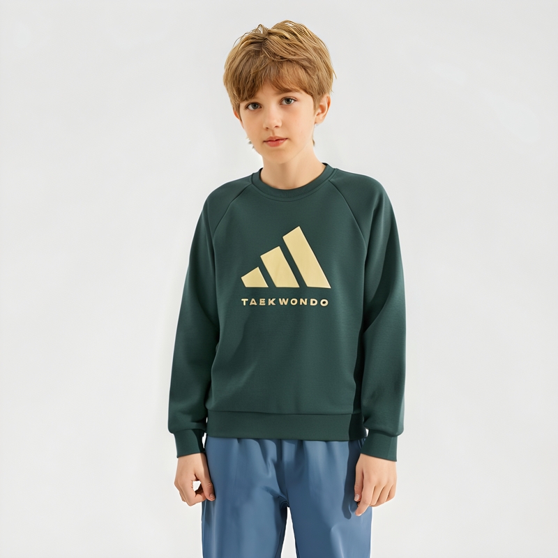 Свитшот Green/Gold для детей 3-7 лет Adidas, зеленый/золотой — фото 3