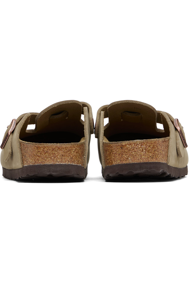 Узкие бостонские лоферы-слипоны из промасленной кожи Birkenstock, коричневый — фото 2