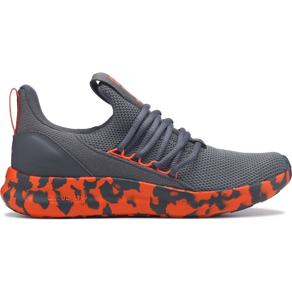 Кроссовки без шнурков Adidas Lite racer adapt 7.0, grey/orange — фото 2