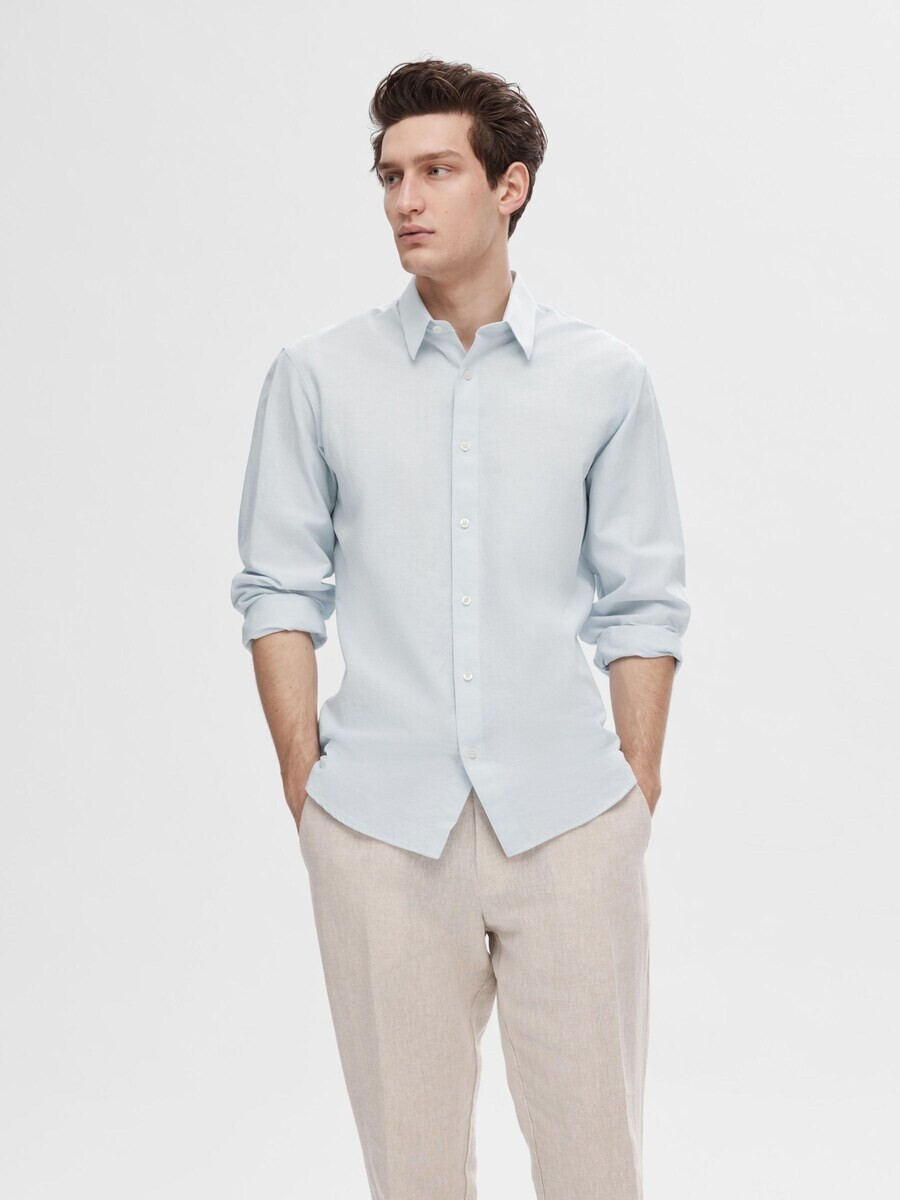

Повседневная рубашка SELECTED HOMME Slim fit Button Up Shirt, синий