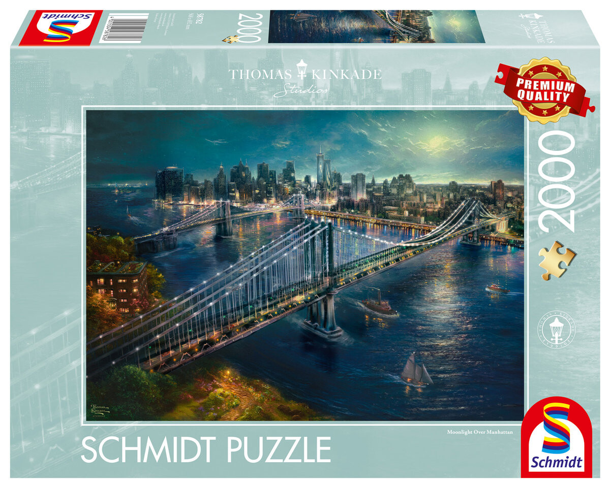 

Пазл THOMAS KINKADE Лунный свет над Манхэттеном/Нью-Йорк, 2000 шт. Schmidt