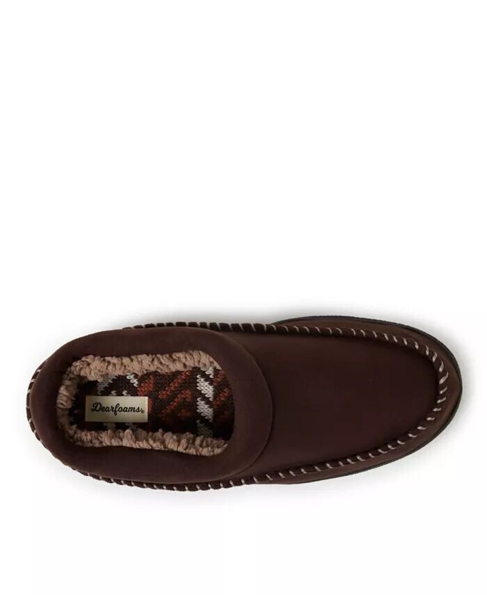 Мужские мокасины Thompson Toe Clog House Shoe Slipper Dearfoams, коричневый — фото 4